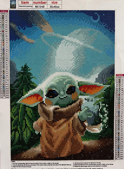 Grogu In the Woods Diamond Painting