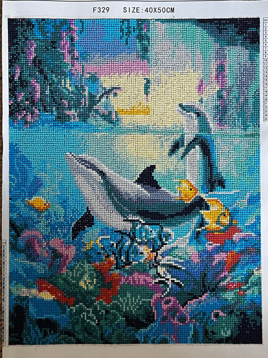 Dolphins at Play Diamond Painting