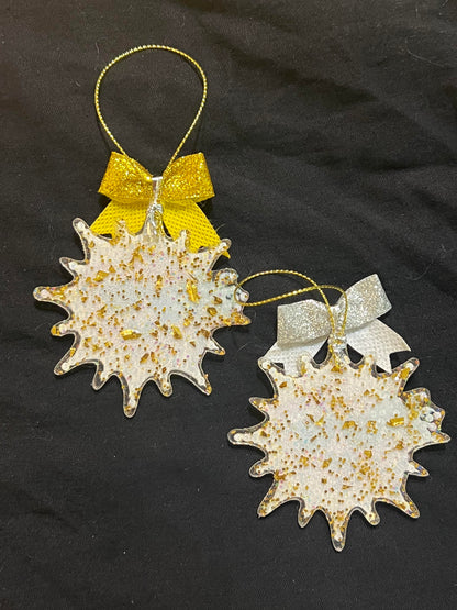 Tropical Christmas Ornaments (Sun with Gold Ribbon)