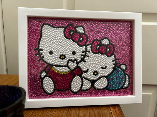 Framed Hello Kitty Diamond Painting