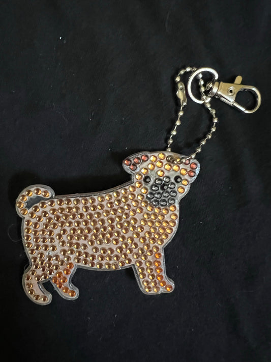 Pug Dog Keychain