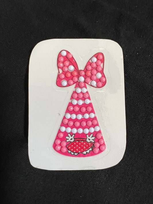 Pink Birthday Hat Sticker